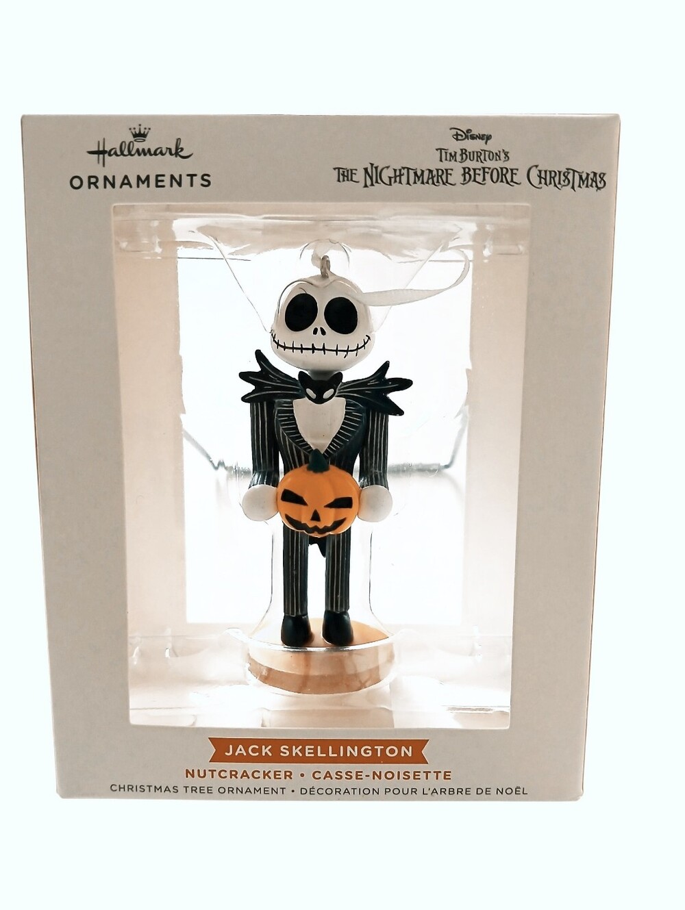 NWT Hallmark Jack Skellington Nutcracker Christmas Ornament in Black, White